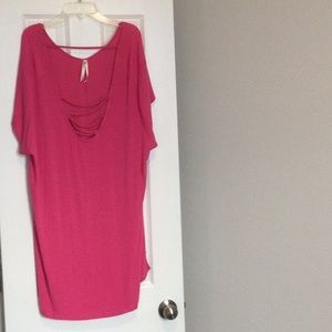Tunic length hot pink